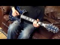 Rabswood guitars cobalt blue flamed maple double cut electric guitar demo