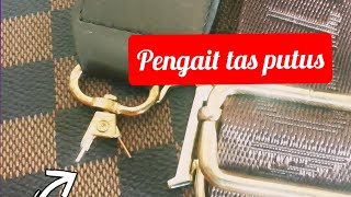 cara memperbaiki tali tas .tas wanita pengait tali putus rusak .ini caranya perbaiki nya