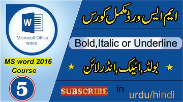How to Bold Italic & Underline Text (In MS Word) - FULL COURSES