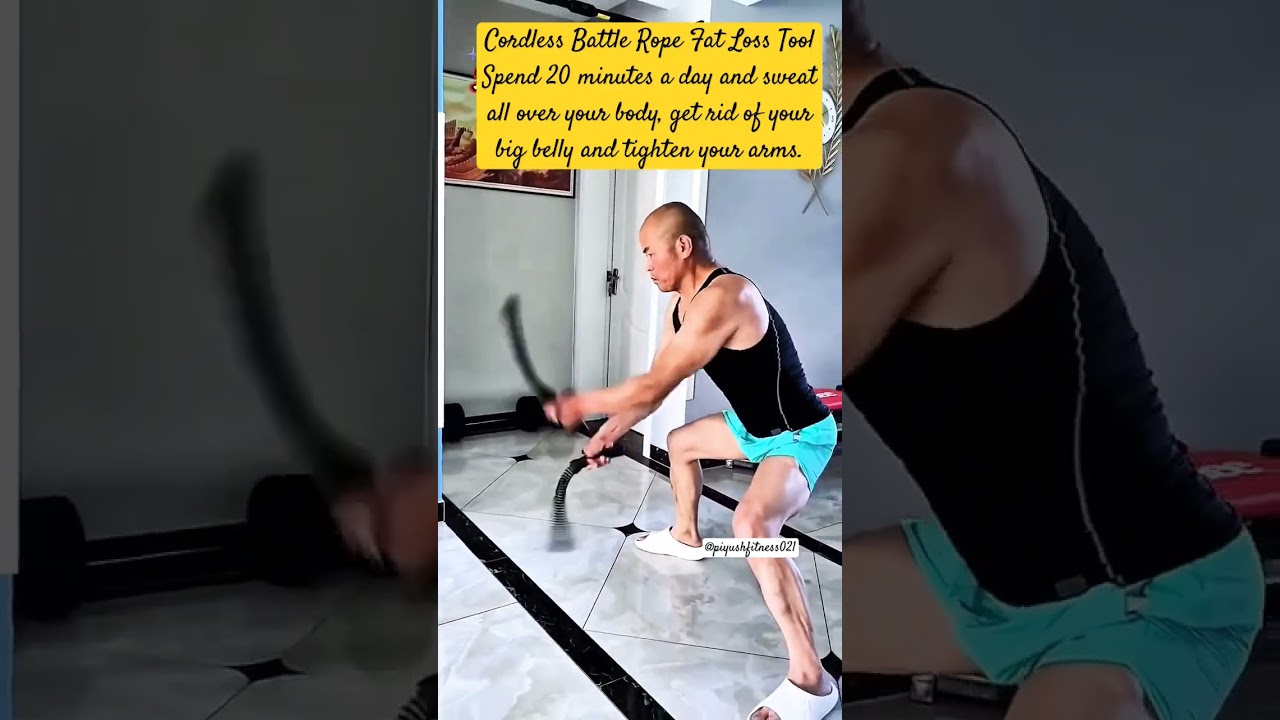 Cordless Battle Rope Fat Loss Tool spend 20 minutes a day and sweat all over your body