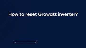 How to reset Growatt inverter?