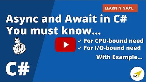 Async and Await in C# You Must know | For CPU-bound Vs I/O-bound need | Learn N Njoy...