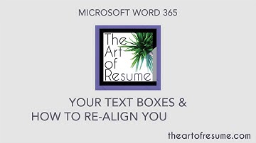 How to Re- Size & Align Your Text Boxes - Microsoft Word 365 2021 (Simple)