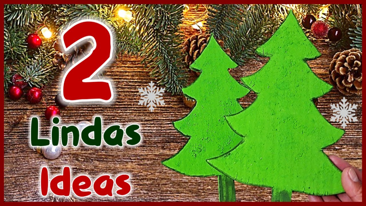 2 LINDOS ADORNOS CON ÁRBOLES NAVIDEÑOS - Manualidades navideñas con reciclaje - Christmas crafts