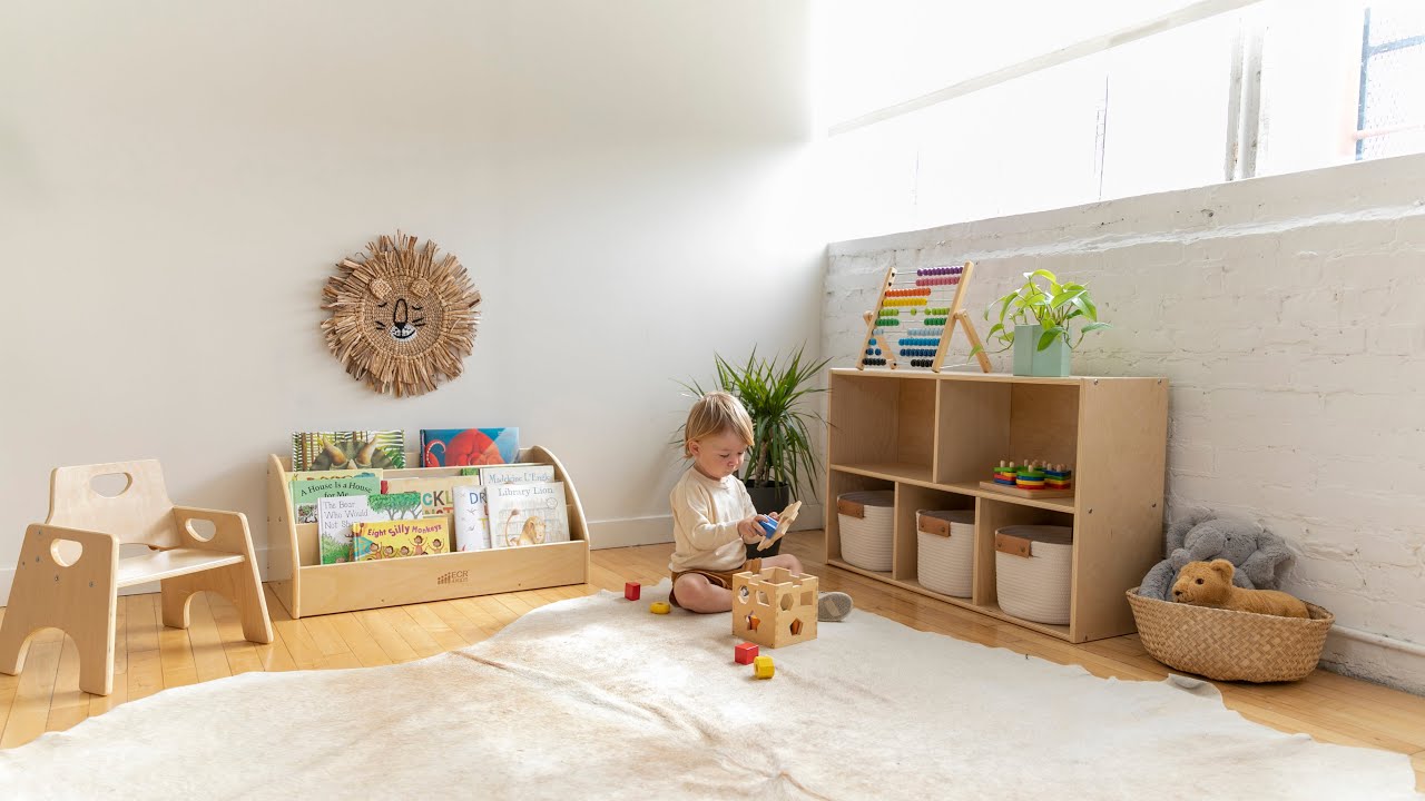 20 Cubby Mobile Tray Storage Cabinet, 4x5, Classroom Furniture