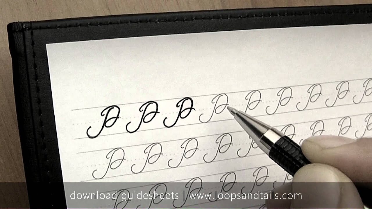 Learn cursive handwriting - Capital P