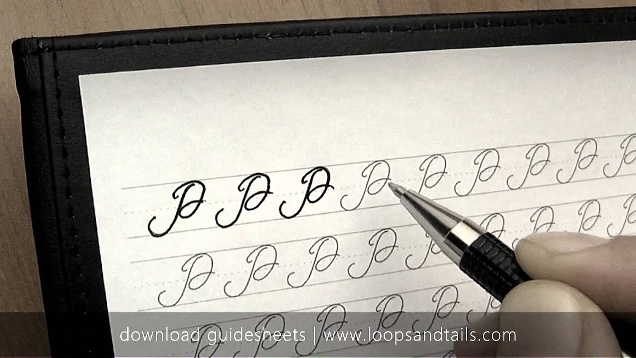 Learn cursive handwriting - Capital P - YouTube