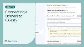 How to Connect a Custom Domain to Your Guesty Booking Website | Guesty Lite | Step by Step Guide