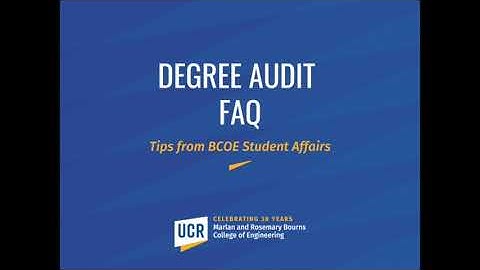 Degree Audit FAQ
