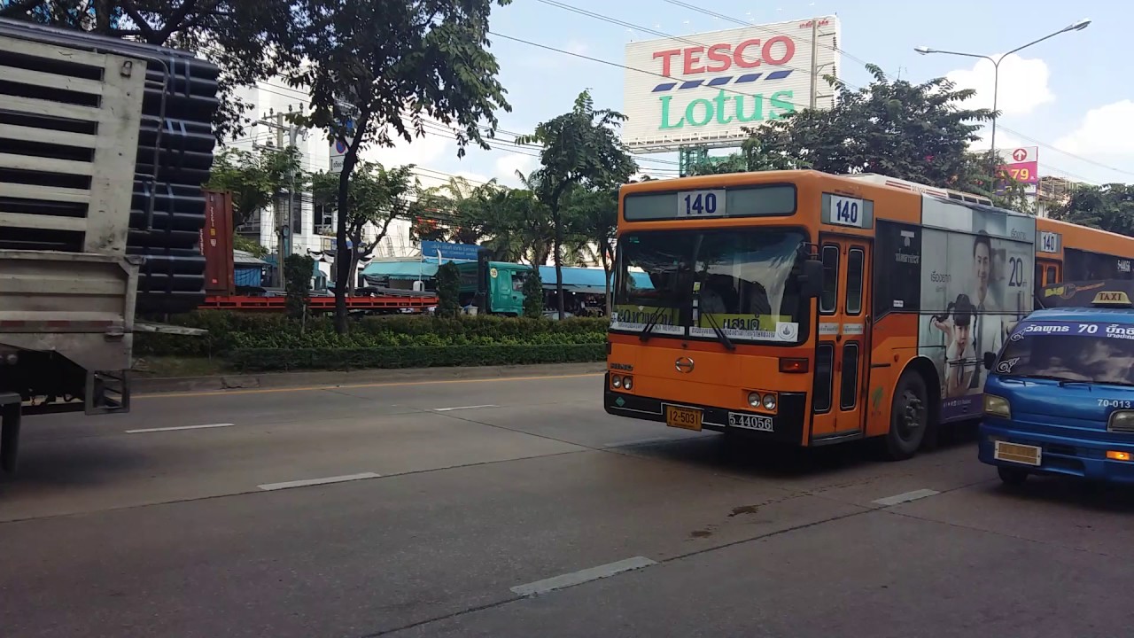 Bus Spotting! Hino RU1JSSL Bus Route 140 Bangkok「5-44056」