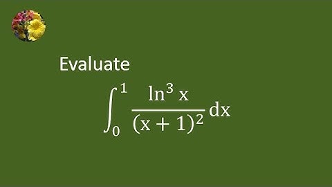 Logarithmic integral solved using infinite series