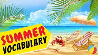 Beach and Summer Vocabulary for Kids - Talking Flashcards -  English Flashcards