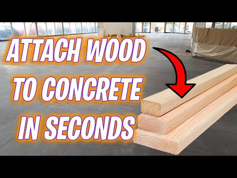 How to attach wood to a concrete floor IN SECONDS! How to attach 2x4 wood to concrete floor fast!