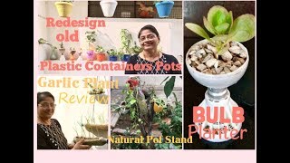 Learn Cup panting, modern planters, Electric bulb planters, Tree trunk planter Stand by Aruna Agrawal.