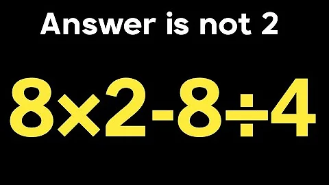 8×2-8÷4 = ❓ / Most people get this simple math question wrong / Simplification