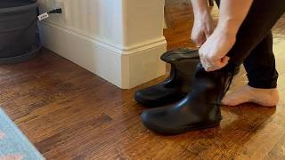 Did I just find the perfect minimalist rain boot? - Asgard Women's Mid Calf Rain Boots Collar Garden