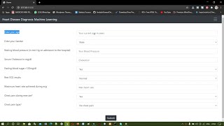 Heart Disease Prediction using Machine Learning Project,  Web App, Flask, Python