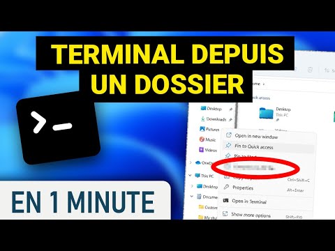Ouvrir un terminal depuis l'explorateur de fichier Windows