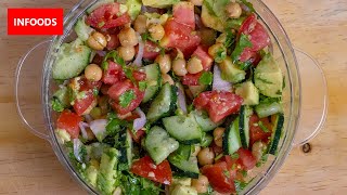Chickpea and Avocado Salad Recipe | Simple Salad Recipes | Infoods