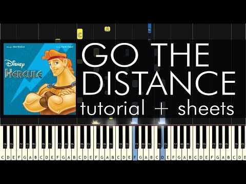 Hercules - Go the Distance - Piano Tutorial - How to Play