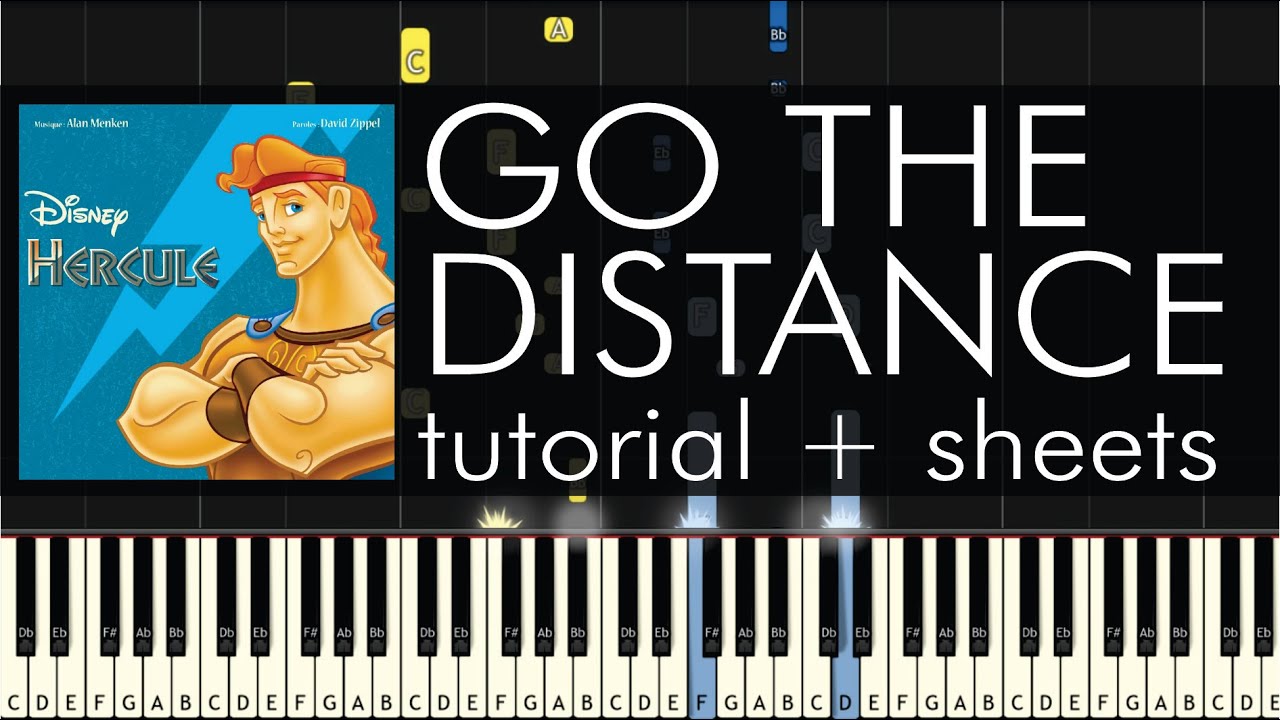 Hercules - Go the Distance - Piano Tutorial - Sheet Music