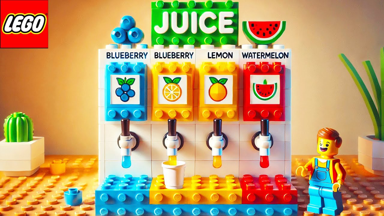 I Built Juice Machine Vending in LEGO 🥒 Lego Auto Tech