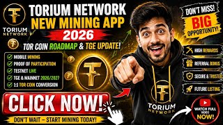 Torium Network New Mining App 🔥 Torium Mining App 2026 | Tor Coin Roadmap & TGE Update! #torium  screenshot 3