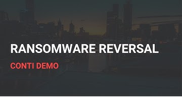 Nubeva Ransomware Reversal: Demo CONTI Ransomware