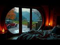 Fall Asleep With The Soothing Sounds Of Rain & Thunder - ASMR Study Relax with Rain Sounds Piano