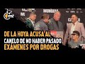 Óscar de la Hoya y Canelo Álvarez protagonizan 'pelea' en plena conferencia image