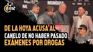 Óscar de la Hoya y Canelo Álvarez protagonizan 'pelea' en plena conferencia