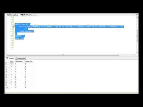 TSQL: Find And Remove Duplicates