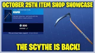 Fortnite Item Shop The Scythe Is Out Right Now October 25Th, 2018 Fortnite Battle Royale