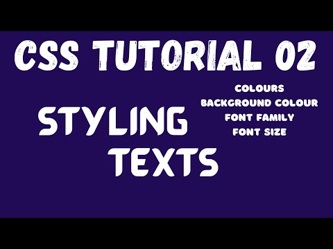 How to change BACKGROUND COLOUR,COLOURS,FONT-DESIGN and FONT-SIZE using HTML and CSS