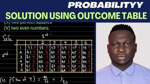 Probability ( constructing and analyzing outcome table for dice)