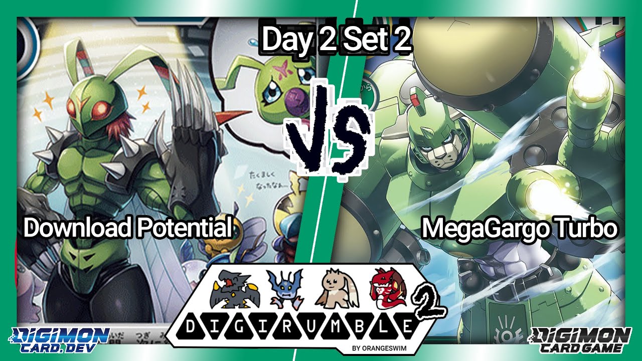 DigiRumble2 - Day 2 Set 2: Download Potential vs MegaGargo Turbo Digimon Card Game 