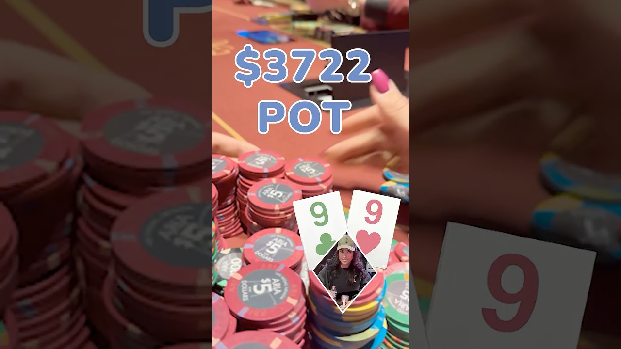 A $3,722 pot on the line! 🤑 #poker #casino #bigwin