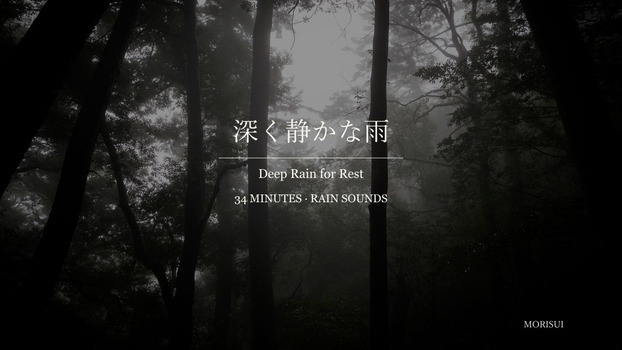 深く静かな雨｜34分・音楽なし｜読書・休息のサウンドスケープ - YouTube