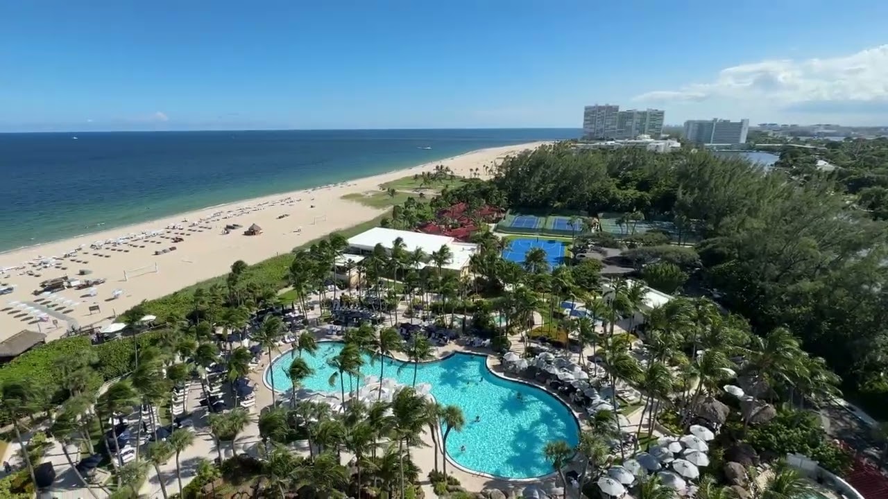 Marriott Fort Lauderdale - Harbor Beach Resort & Spa | Partial Oceanview 2 Queen Room Tour