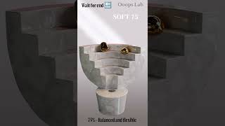 0% vs 100% Softness: Golden Cylinder And ball Soft Body Physics | Oscillating hole.