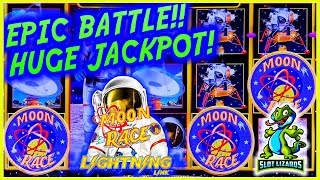 HUGE JACKPOT HANDPAY! EPIC BATTLE! Lightning Link Moon Race Slot BACK TO BACK BONUSES!