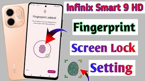 Infinix Smart 9 HD Fingerprint Screen Lock Setting/ How to display fingerprint in infinix smart 9 hd