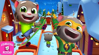 RUN! RUN! RUN! TALKING TOM GOLD RUN NEW SANTA VILLAGE TALKING TOM VS SUPER TOM screenshot 3
