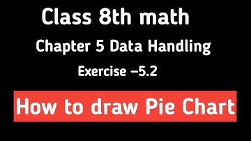 How to draw  a Pie Chart / Class 8th Ncert math exercise 5.2 chapter Data Handling|#XellentMath