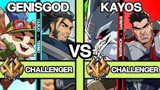 2XKO ▰ GENISGOD (Yasuo/Teemo) vs KAYOS (Warwick/Darius) ▰ 2XKO Pro Replays
