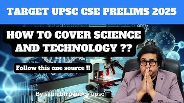 How to cover Science  and Technology | Target upsc cse prelims 2025 | saurabh pandey upsc #upscexam