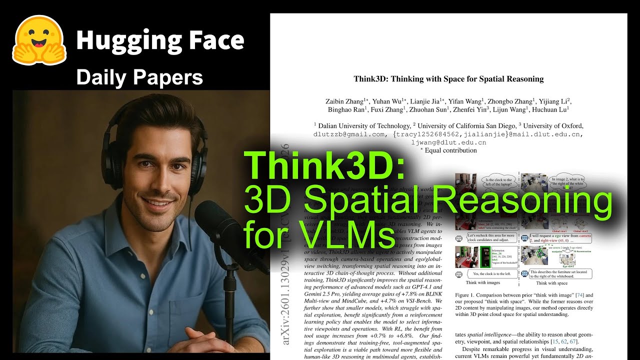 Think3D: 3D Spatial Reasoning for VLMs - YouTube