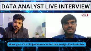 Best Data Analyst live Mock Interview | SQL | Data Analytics | Data Science - Must Watch 2024 !