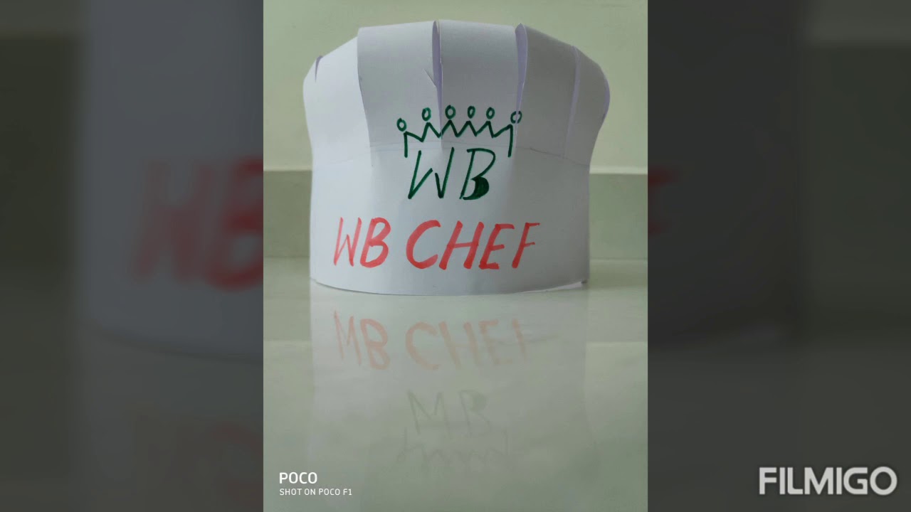 How to make CHEF cap with paper/ Home made CHEF cap/Easy making of CHEF cap in home