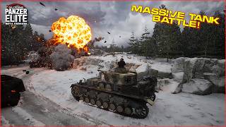 MASSIVE TANK BATTLE! | Panzer Elite V0.10.00 Beta | NEW The Ardennes Offensive - Bastogne ❄️